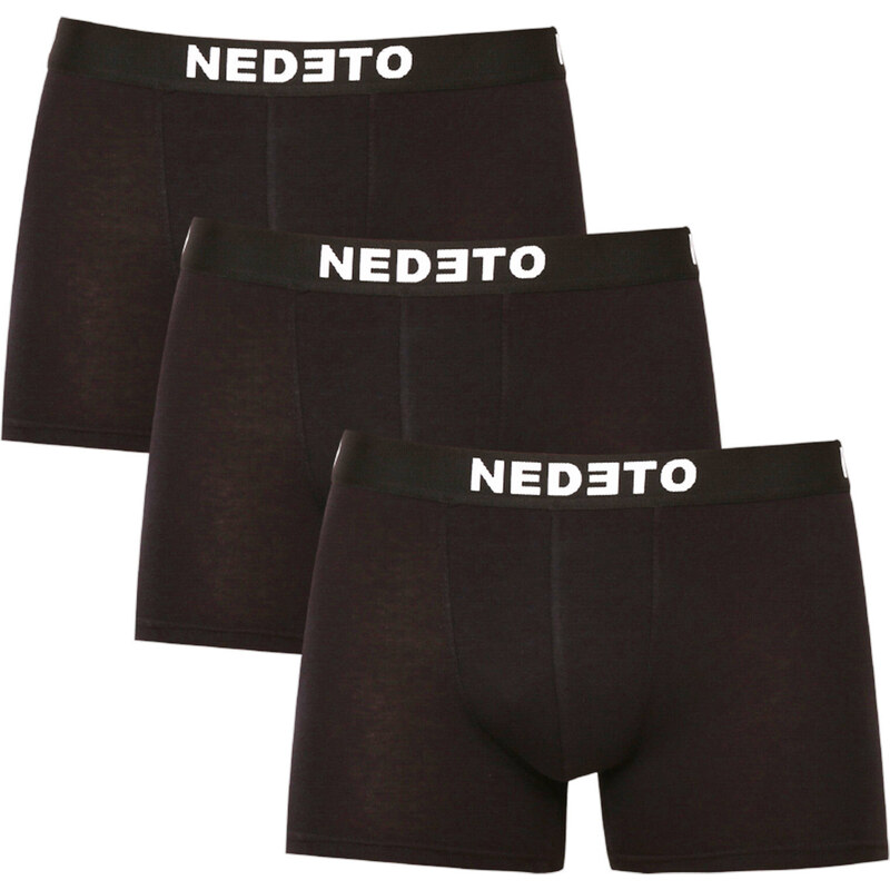 3PACK pánske boxerky Nedeto čierne (3NDTB001-brand) 37586088