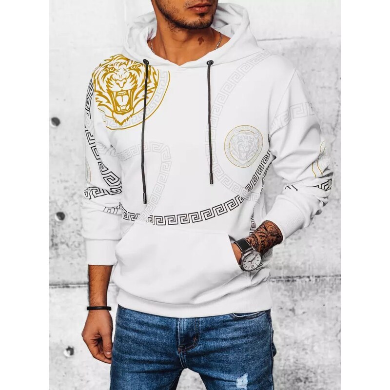 Buďchlap Mikina s pútavou potlačou v bielej farbe 39599677