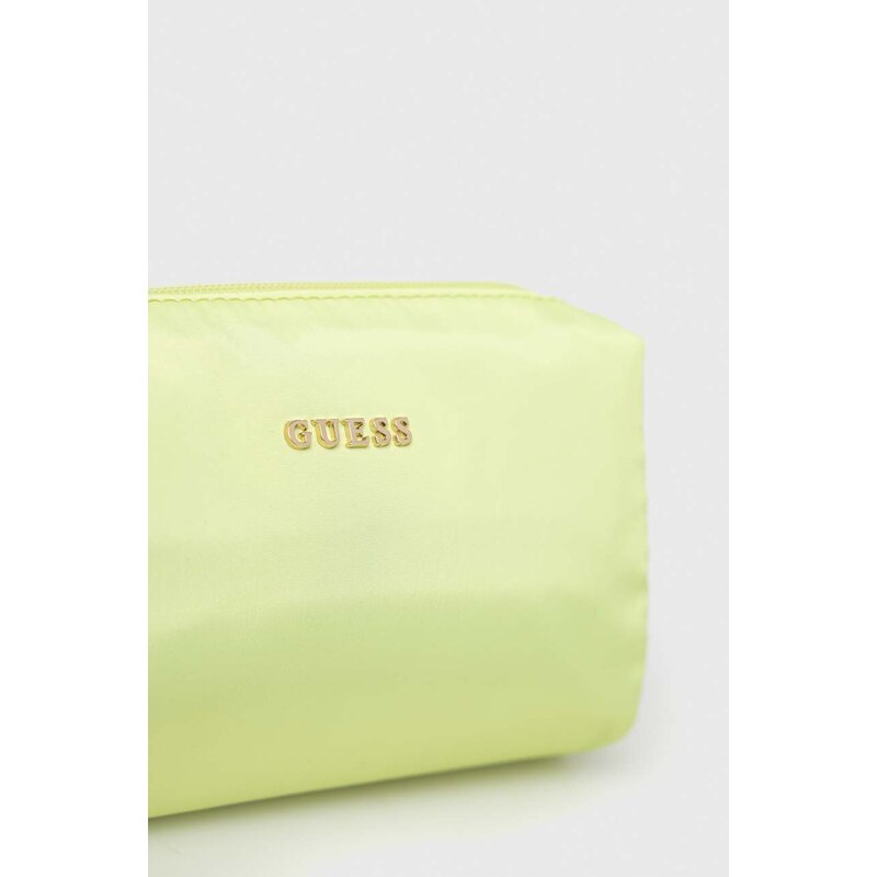 Kozmetická taška Guess žltá farba