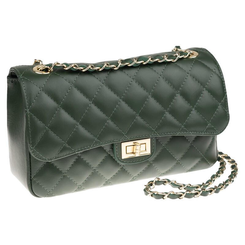 Zelená kožená talianska crossbody kabelka Eliana Verde NovaKabelka.sk 24779415