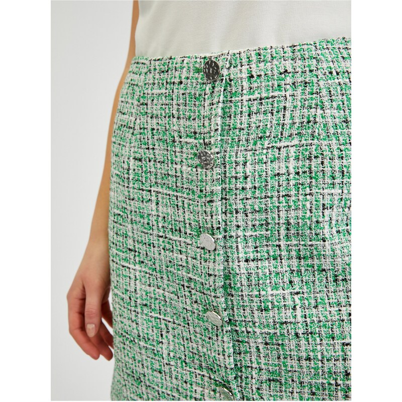 Orsay Green Ladies Tweed Skirt - Ladies