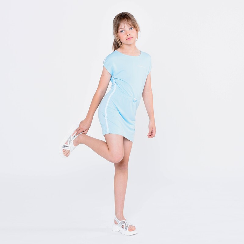 KARL LAGERFELD KIDS Dievčenské šaty svetlo modré KARL LAGERFELD
