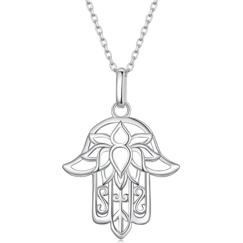 Olivie Strieborný náhrdelník HAMSA 7365 39631766