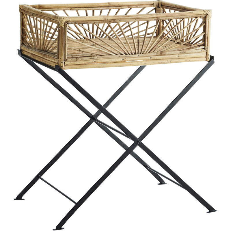 MADAM STOLTZ Bambusový odkladací stolík 80 cm