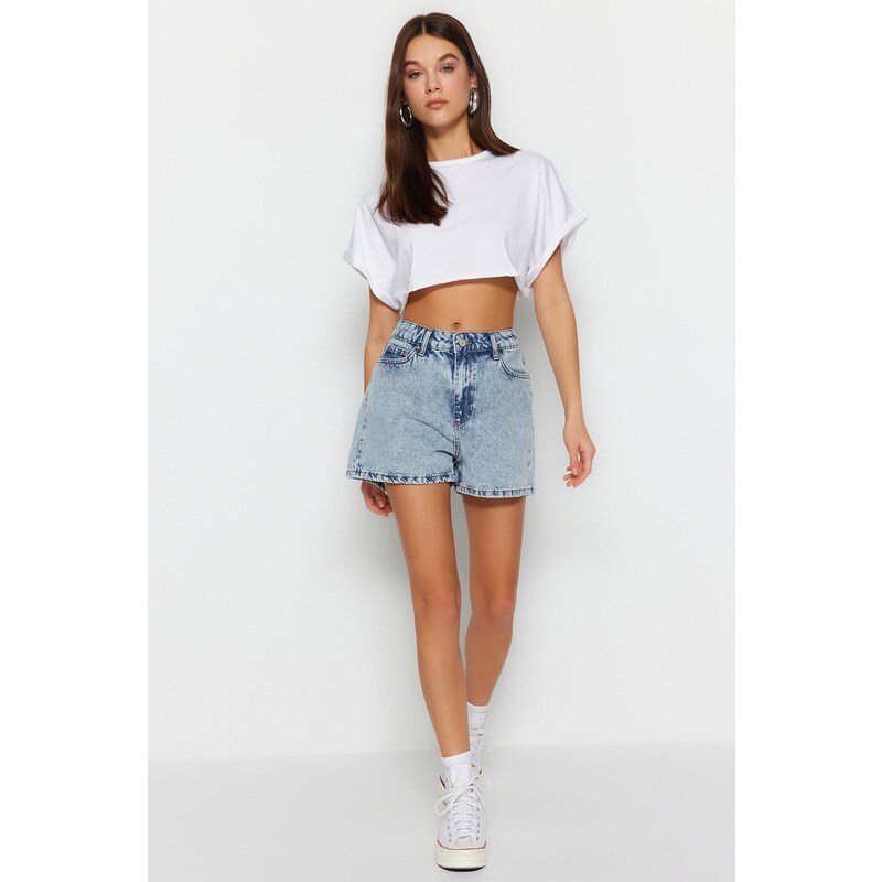 Trendyol Light Blue Denim Shorts 50515774