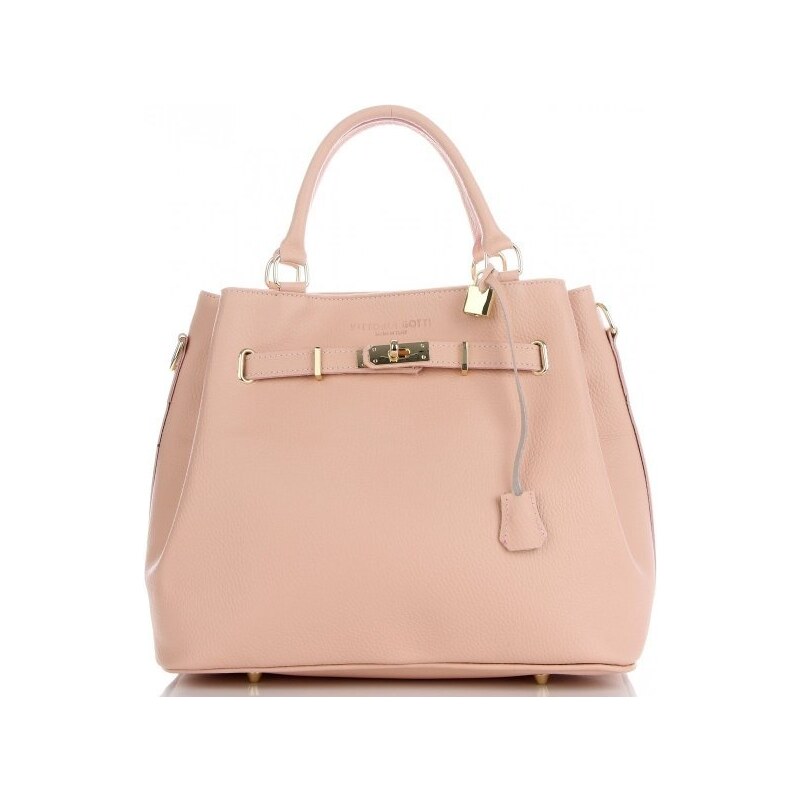 Kožené kabelka kufrík Vittoria Gotti púdrová ružová V366 64502430