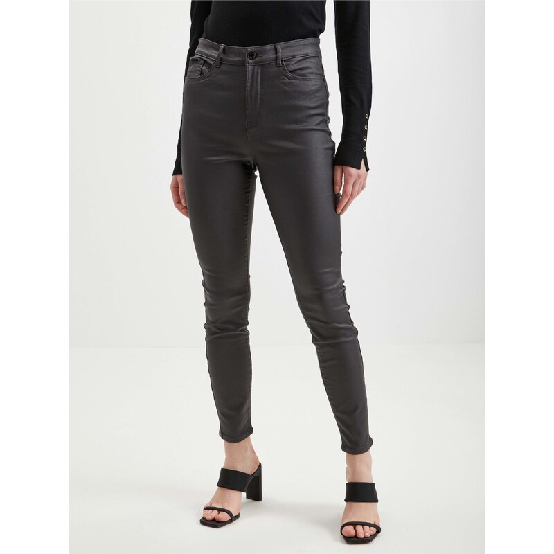 Šedé dámske koženkové nohavice ORSAY 64773787