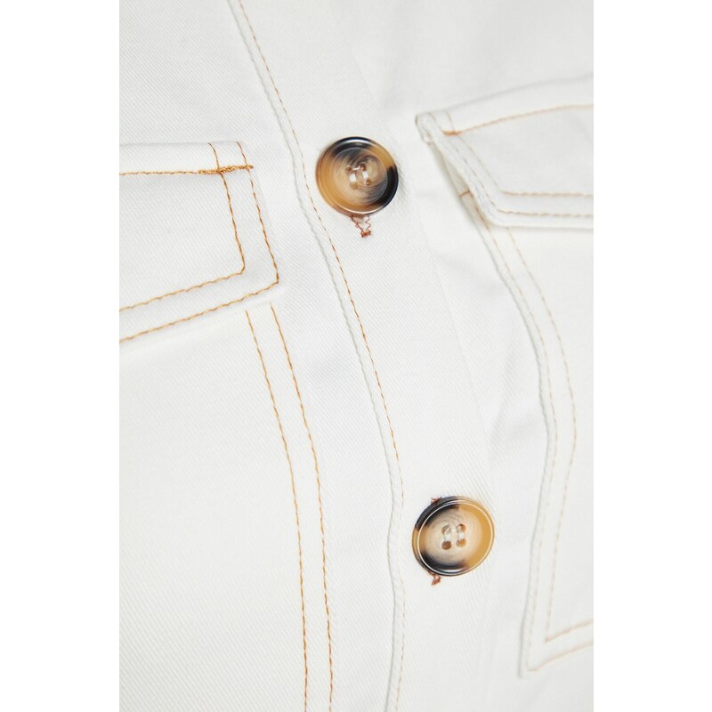 Trendyol Collection Detailný overal s bielym mini tkaným gombíkom