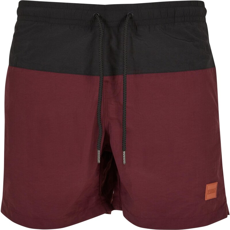 Urban Classics Plavecké šortky bordová / čierna 39377925