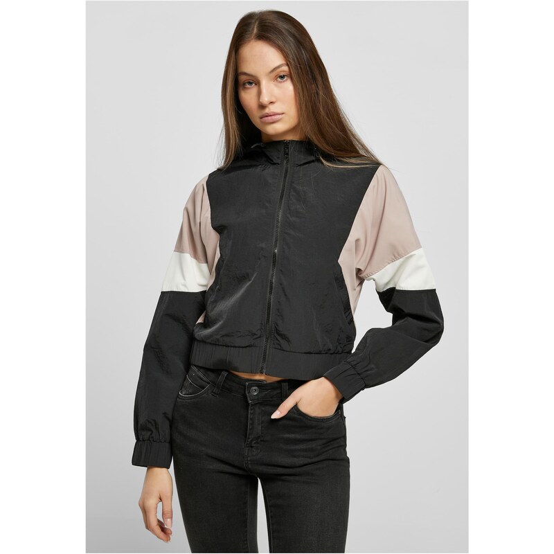 Urban Classics Womens Short 3-Color Pressed Jacket Black/Duskrose 50686838
