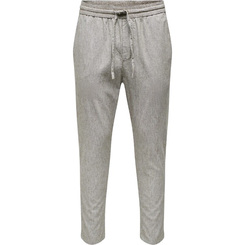 Only & Sons Nohavice Linus hnedá / šedobiela 39691491