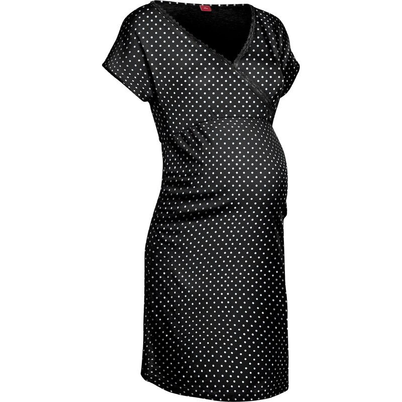 LASCANA Nočná košieľka čierna / biela 66199697