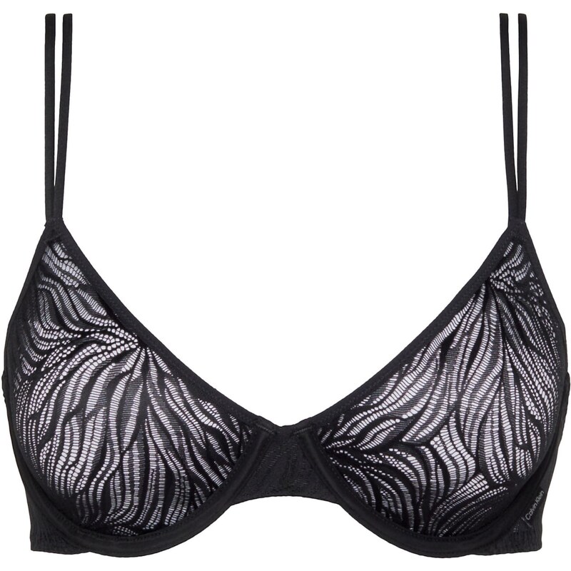Calvin Klein Underwear Podprsenka Sheer Marquisette čierna / biela 40728012