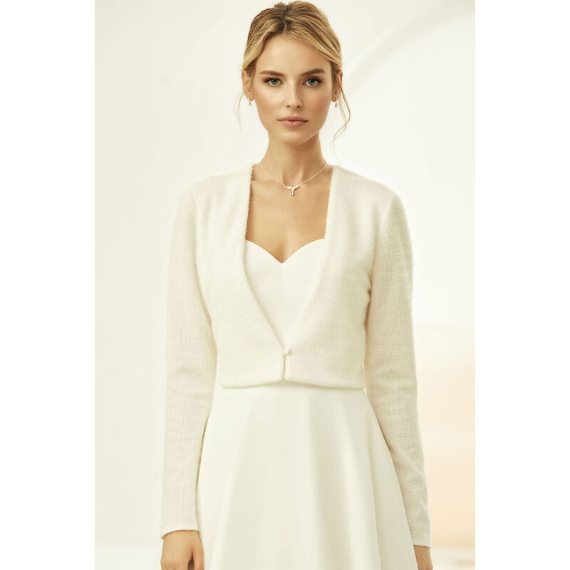 Bianco Evento Bolerko s vlnou k svadobným šatám 46842944