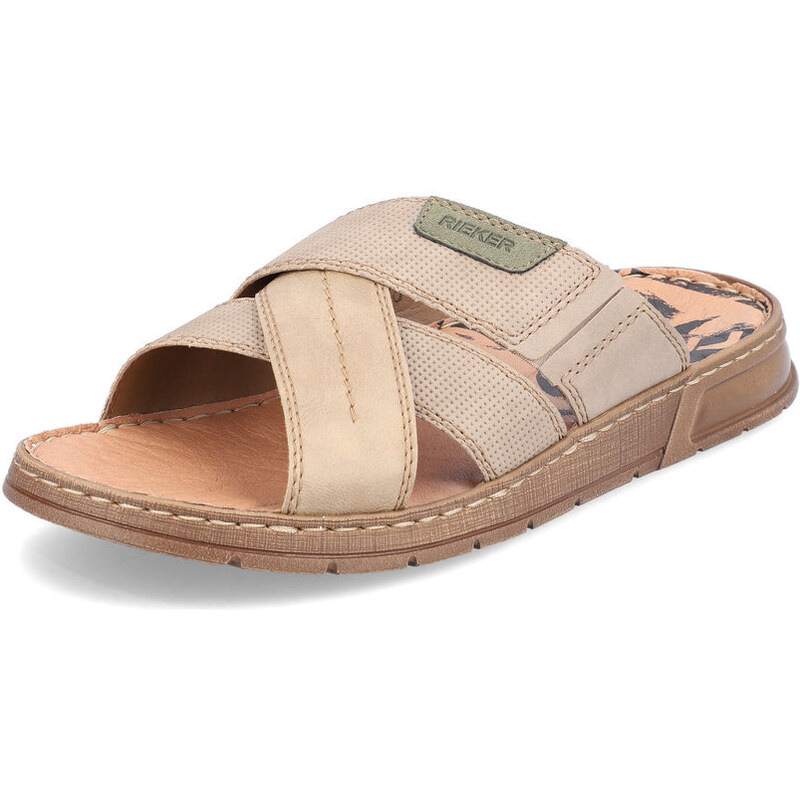 Pánske šľapky Rieker 21253-64 biela káva 41300616