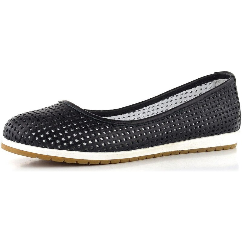 Looke perforované baleríny Carrolin black L0601_10 66060946