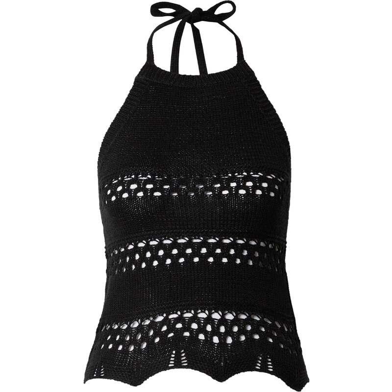 Urban Classics Vyšívaný top čierna 40763854