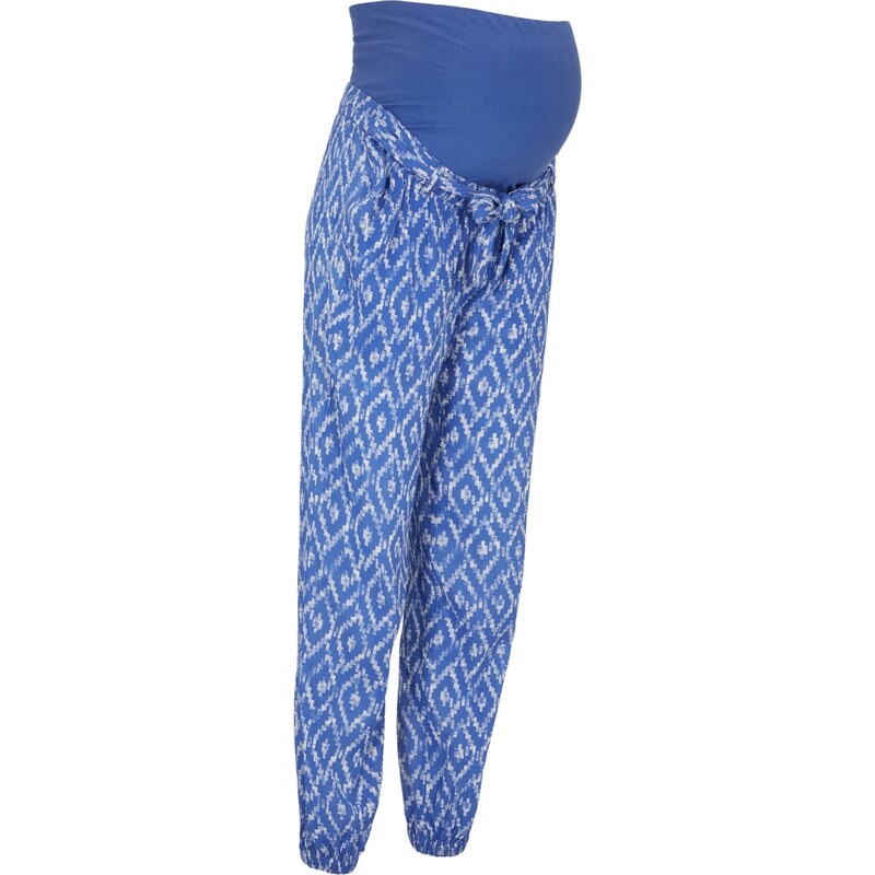 bonprix Tehotenské nohavice, Loose Fit, ľahké, z viskózy, farba modrá 44794726