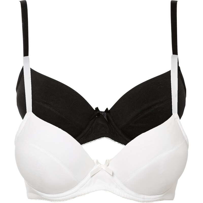bonprix Push-up podprsenka s kosticami a bio bavlnou (2 ks v balení), 49240259