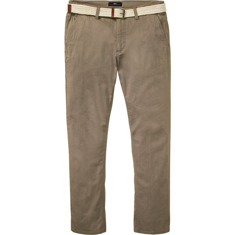 bonprix Chino strečové nohavice s komfortným strihom a opaskom, 48558101