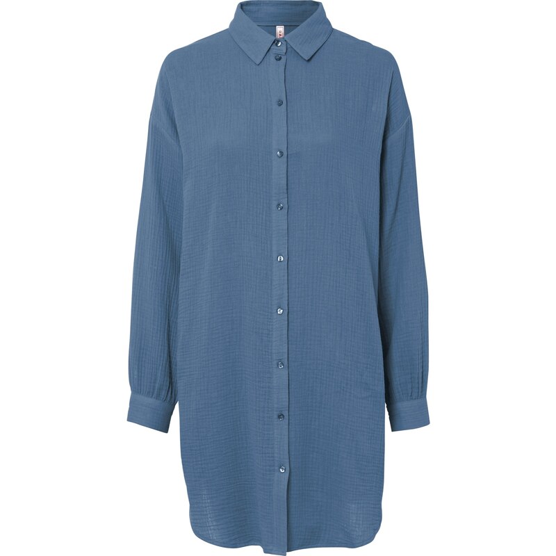 bonprix Dlhá blúzka, mušelínová, farba modrá 50989741