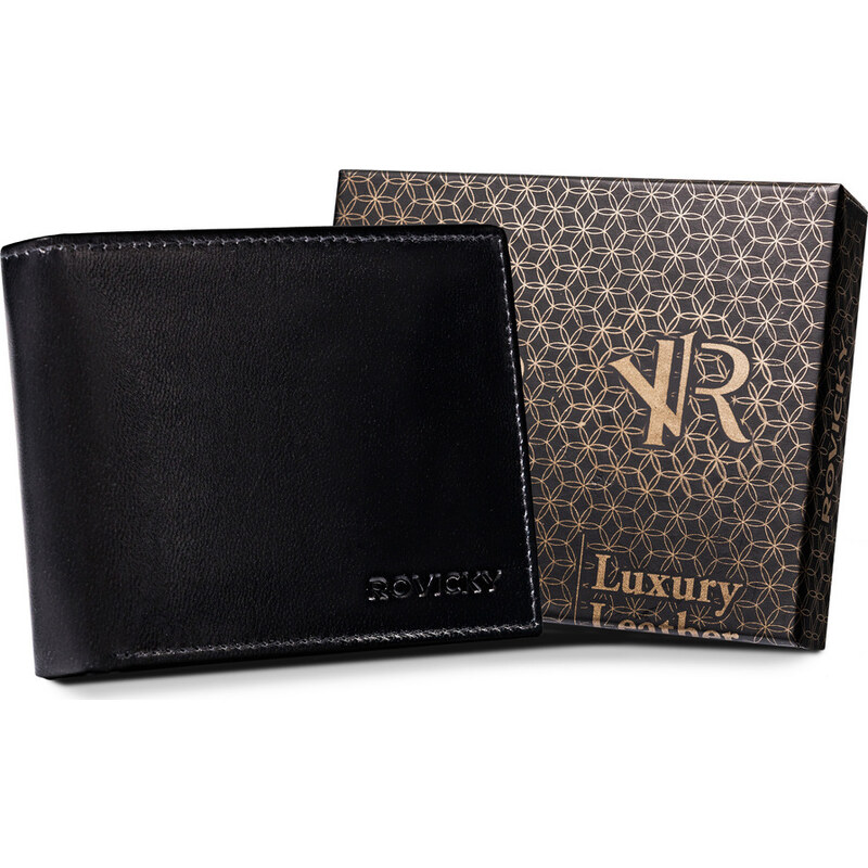 Rovicky Pánska čierna peňaženka L115 [DH] R-RM-11-GCL 40763213