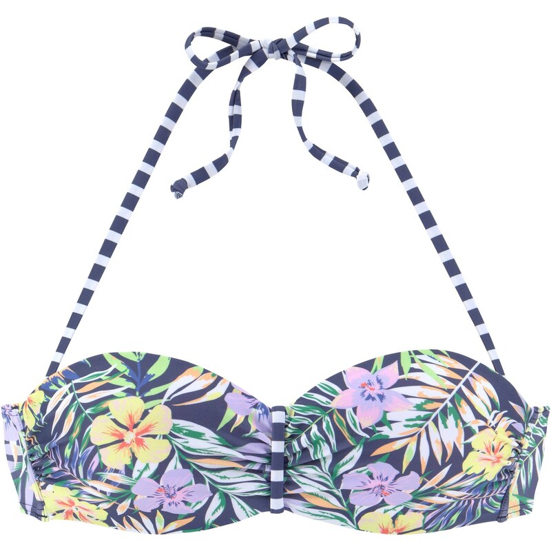 VENICE BEACH Bikinový top námornícka modrá / svetložltá / svetlozelená 55245875