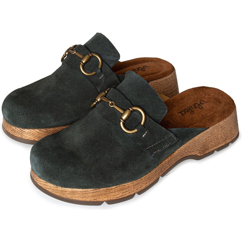 Vlnka Dámske kožené šľapky Karolína zelená veľkosti obuvi - dospelí 36 65798922