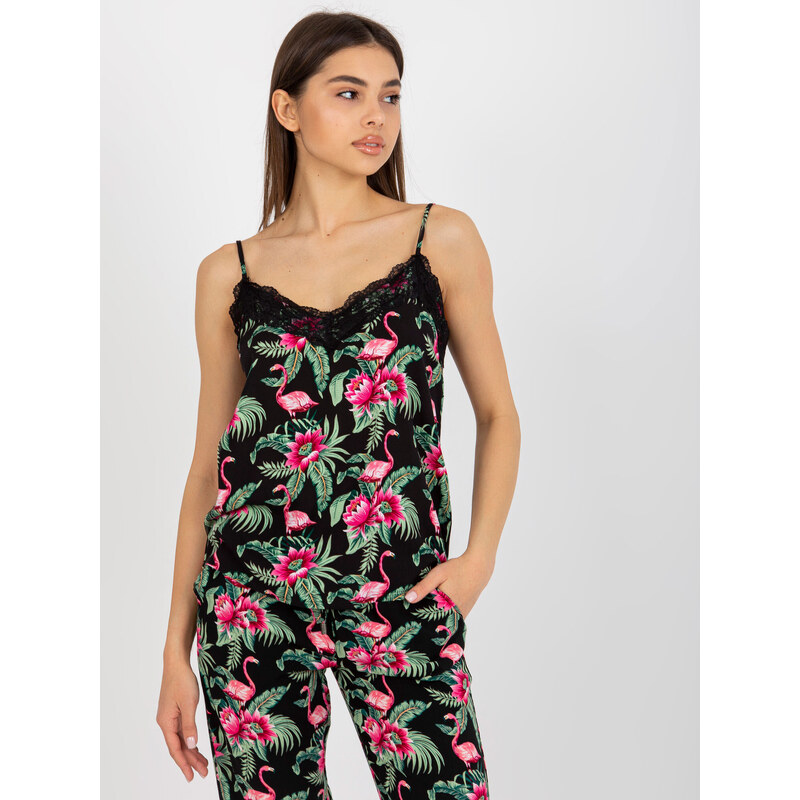 Fresh Made Blouse-D73771M11059A-black-green 64667275