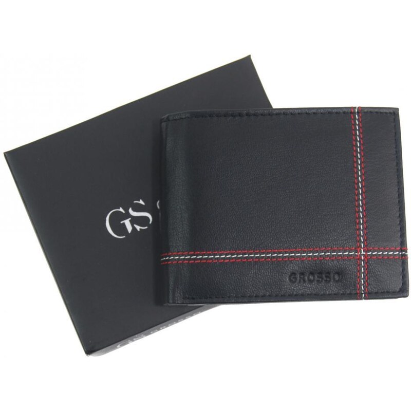 Kožená čierna pánska peňaženka v krabičke GROSSO 40805900
