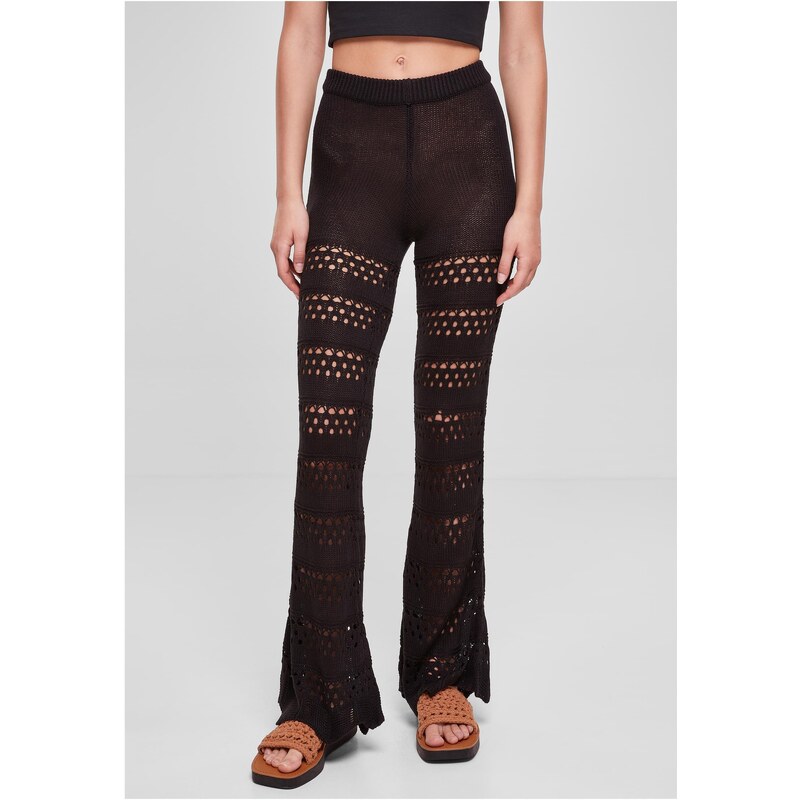 Urban Classics Womens crocheted leggings in black color 50653709