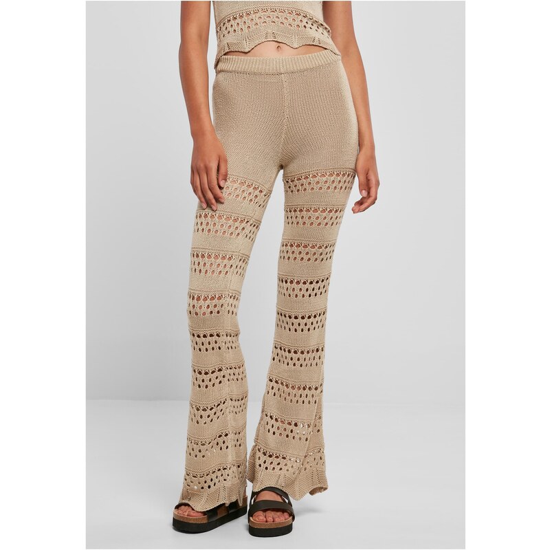 Urban Classics Womens flared crochet leggings made of soft seagrass 50655674