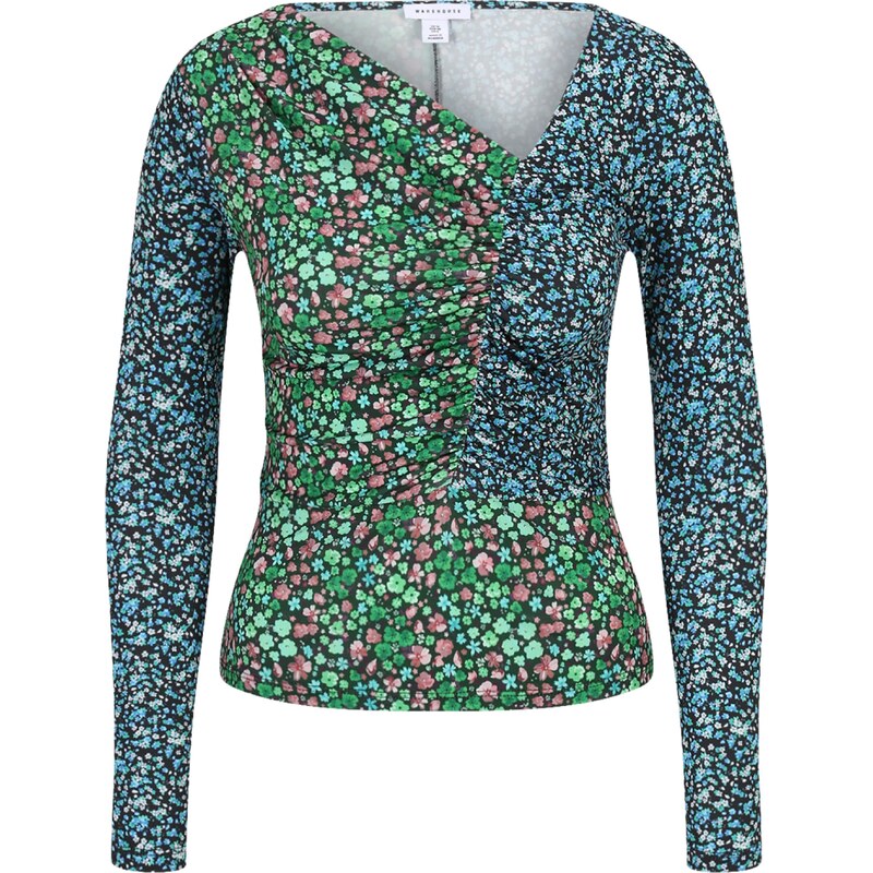 Warehouse Tričko modrá / tmavomodrá / svetlozelená / pastelovo červená 66007515