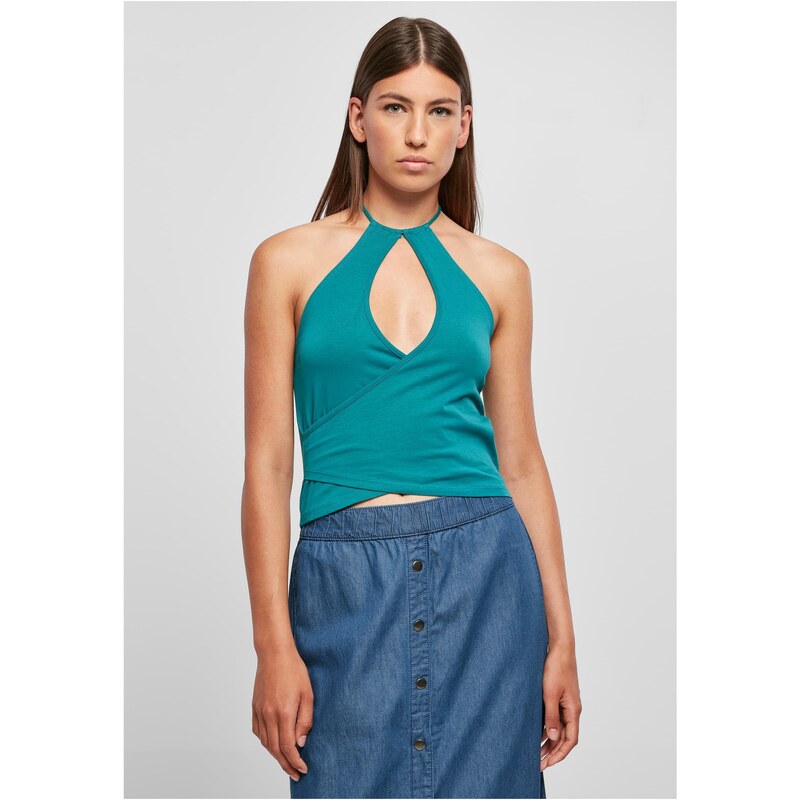 Urban Classics Womens Short Wrap Neck Warmer Top Watercolor 50563529