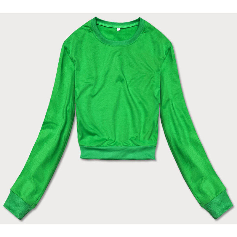 J.STYLE Dámska tenká krátka mikina zelená (8B938-27) 41247293