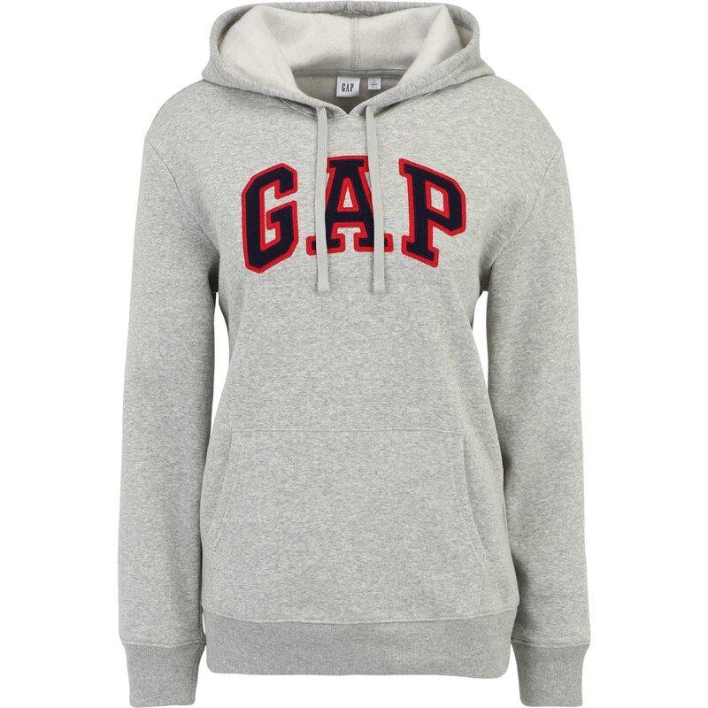 Gap Tall Mikina HERITAGE sivá melírovaná / červená / čierna 67890139