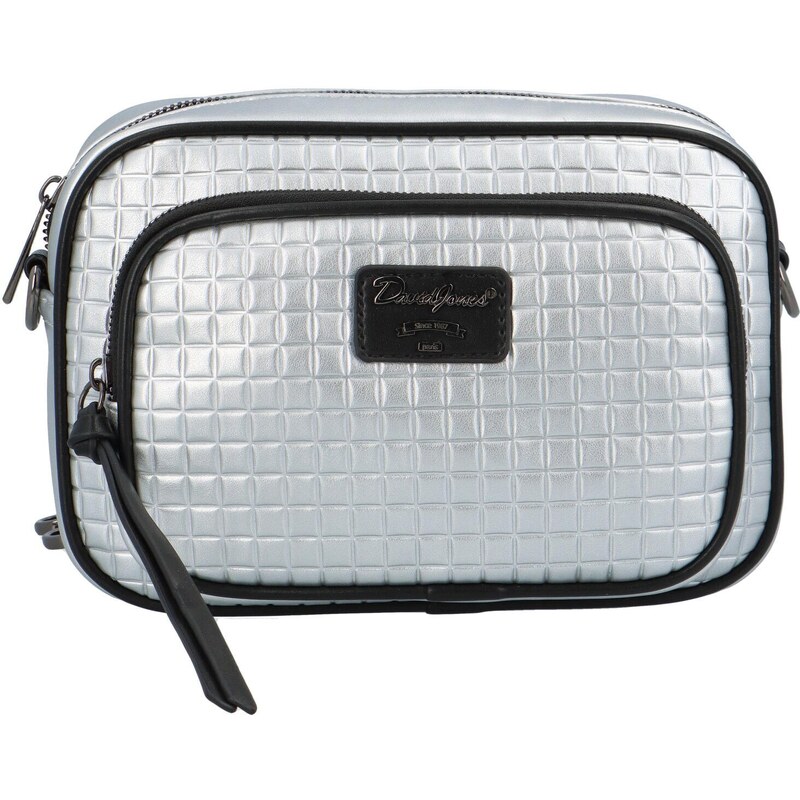 Dámska crossbody kabelka strieborná - David Jones Mirina strieborná 41027888