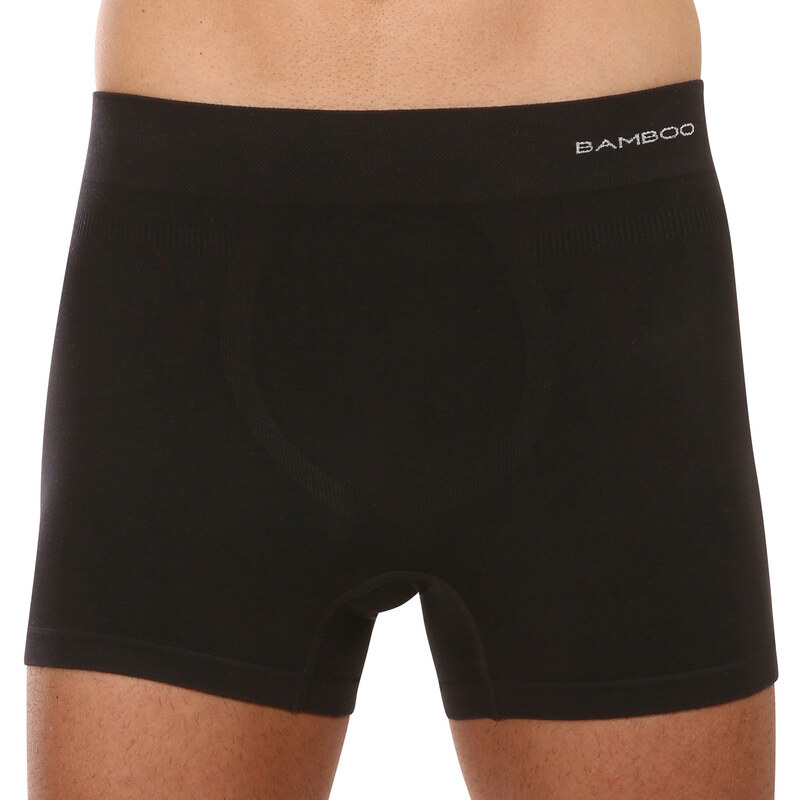 Pánske boxerky Gino bezšvové bambusové čierne (54005) 8599829