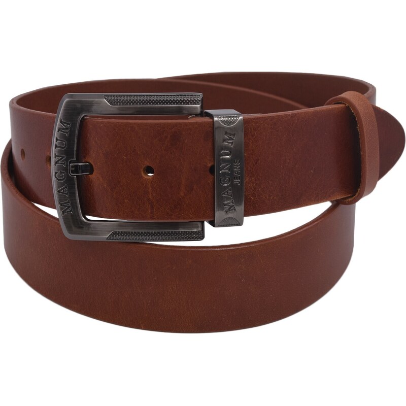 Mercucio Pánsky kožený opasok 740-40-87 koňak hladký pracka Magnum 64508195
