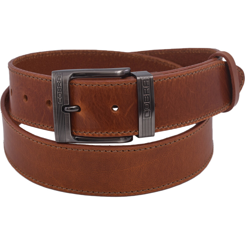 Mercucio Pánsky kožený opasok 740-40-72 koňak šitý pracka Cobra 64508181