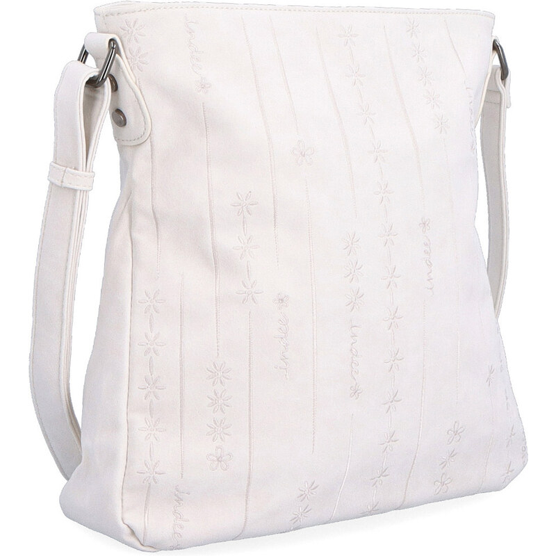 Kabelka zo syntetickej kože crossbody Indee béžová 6301 K 64019997