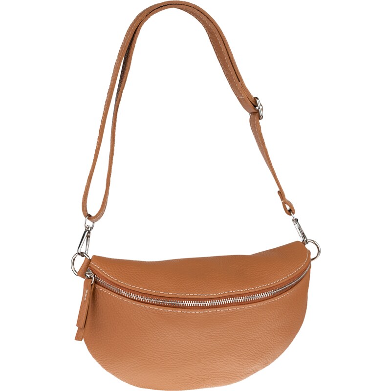 Camel kožená talianska crossbody kabelka Reni Grande Camel NovaKabelka 40924446