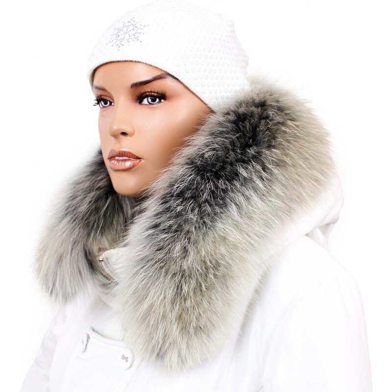 Sikora Kožušinový lem na kapucňu - golier medvedíkovec arctic snowtop 40925789