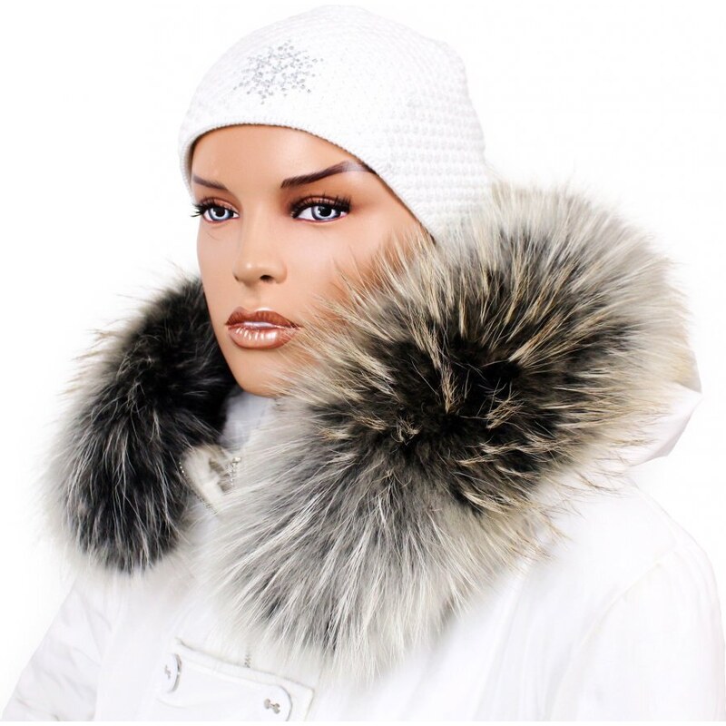 Sikora Kožušinový lem na kapucňu - golier medvedíkovec arctic snowtop 40925787