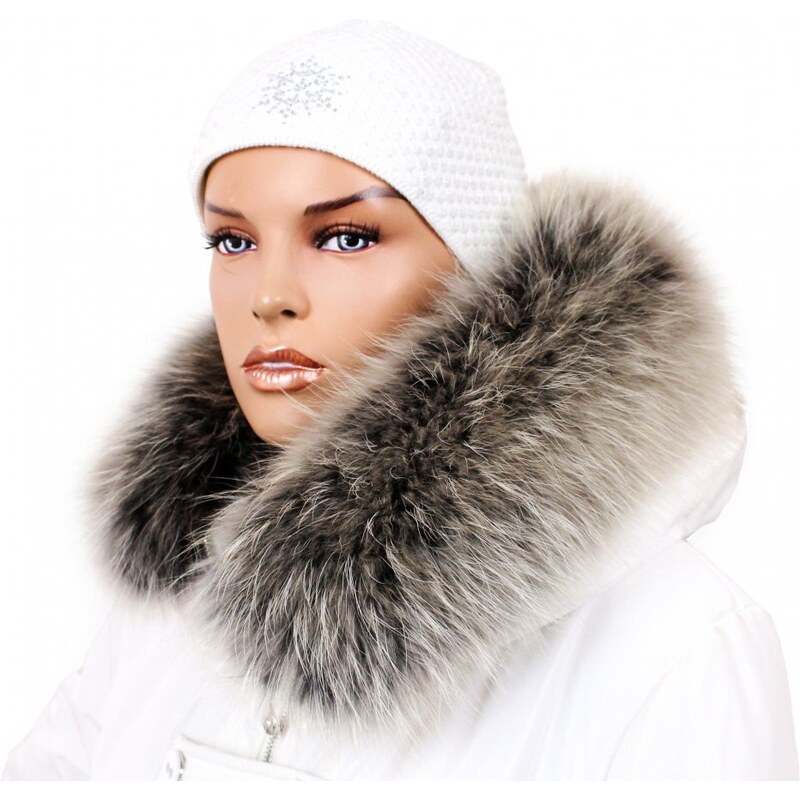 Sikora Kožušinový lem na kapucňu - golier medvedíkovec arctic snowtop 67280953