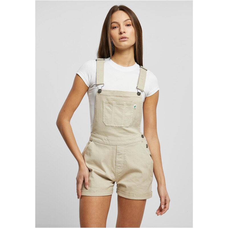 Urban Classics Womens Organic Short Dungaree offwhite raw 50686207