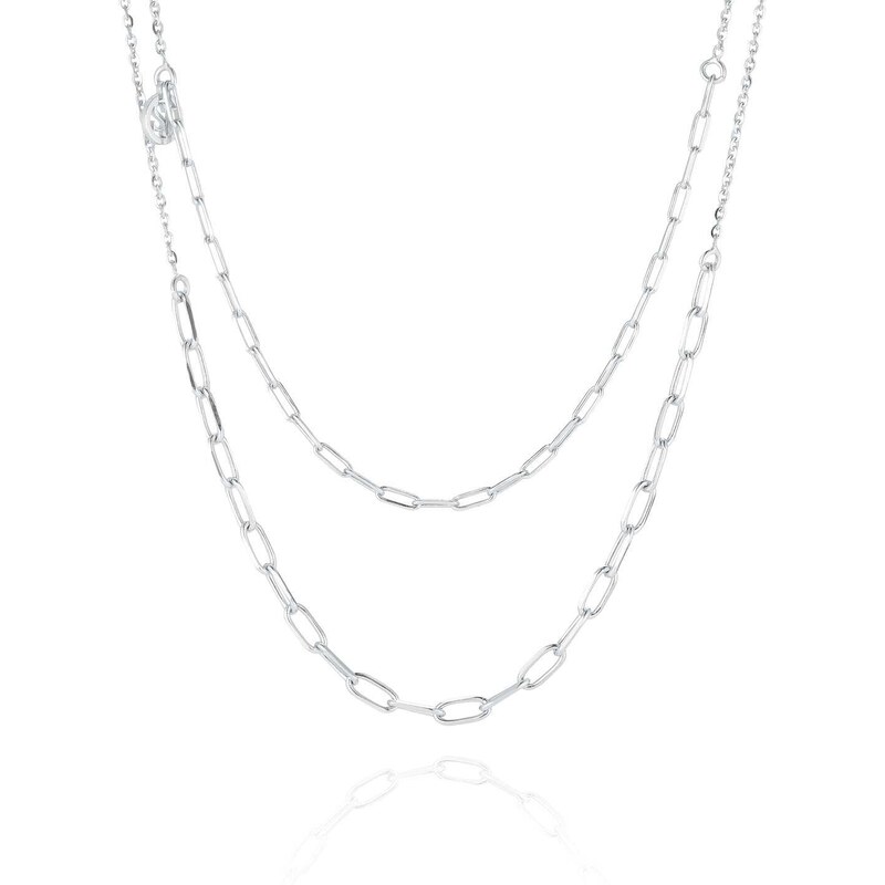 Sif Jakobs Módny strieborný dvojitý náhrdelník Chains SJ-C42132-SS 66586178