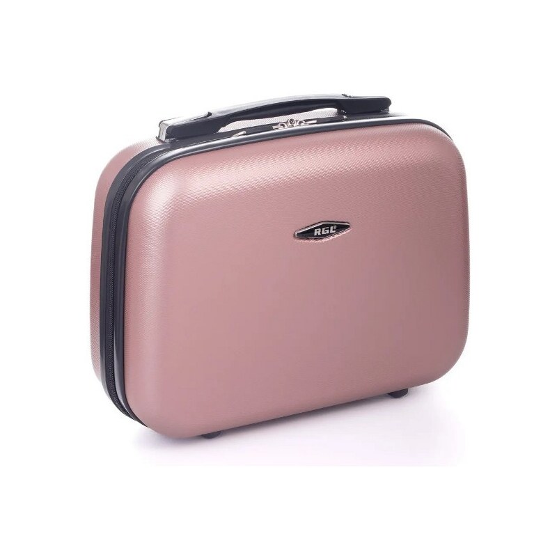 Rogal Zlato-ružová sada 4 luxusných plastových kufrov "Luxury" - veľ. S, M, L, XL