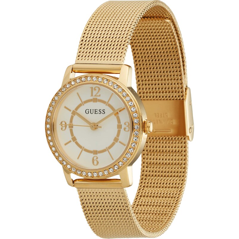 GUESS Analógové hodinky Melody zlatá / biela 63219021