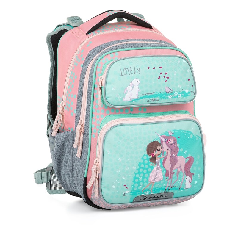 Bagmaster DOPI 23 B školský batoh - Jednorožec a králíčci 62192762
